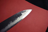 Japanese Chef Knife Mazaki Naoki White 2 Kuro Nashiji Bullnose Gyuto 210mm (A)