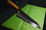 Japanese Chef Knife Isamitsu White 1 Stainless Cladding Black Gyuto 210mm