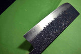 Japanese Chef Knife Isamitsu White 1 Stainless Cladding Black Nakiri 165mm