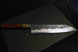 Japanese Chef Knife Mazaki Naoki White 2 Black Nashiji Kiritsuke Gyuto 240mm