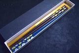 Near Mint Japanese Wood Chopstics Plum Blossom design 2 paris form Japan 083