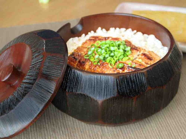 Japanese Handcrafted Lacquered WoodenRice Bowl and Rice Paddle Set 096