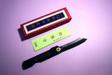 Japanese Higonokami Blue 2 All Black Folding Knife 70mm Brass Handle #2241327