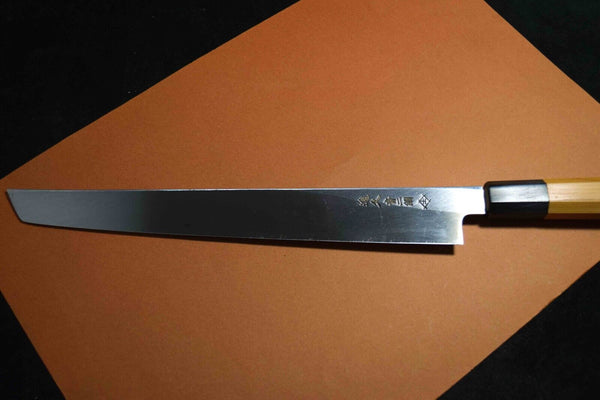 Japanese Chef Knife Ikyu by Itsuo Doi Blue 2 Sakimaru Takohiki 270mm Japan F/S