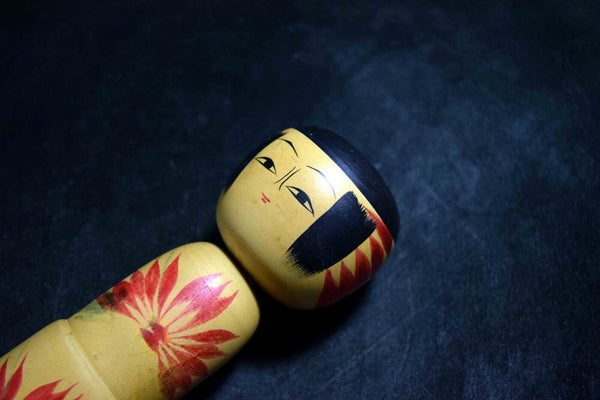 Japanese Wooden Kokeshi Doll Tsuruji Matsumoto Signed Vtg. from Japan 111