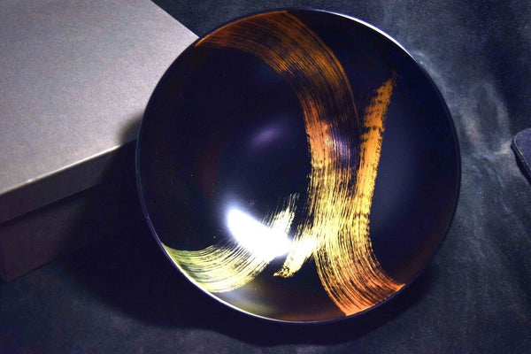 Japanese Yamada Heiando Lacquerware Natural Wood Salad Bowl  from Japan 113