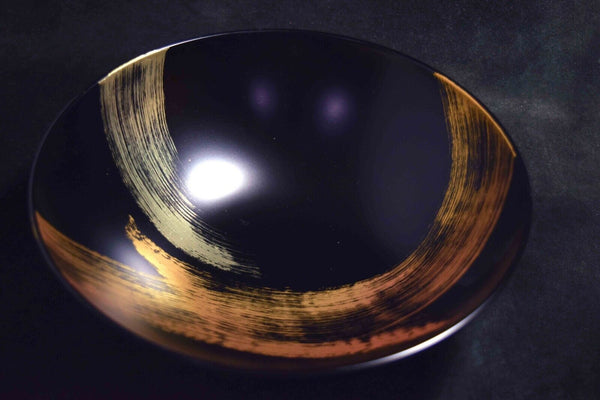 Japanese Yamada Heiando Lacquerware Natural Wood Salad Bowl  from Japan 113