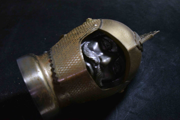 Vintage Nikka Whisky Knight Armor Metal Bottle Cover Case w/ Music Box 1970s 117