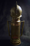 Vintage Nikka Whisky Knight Armor Metal Bottle Cover Case w/ Music Box 1970s 117
