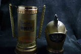 Vintage Nikka Whisky Knight Armor Metal Bottle Cover Case w/ Music Box 1970s 117