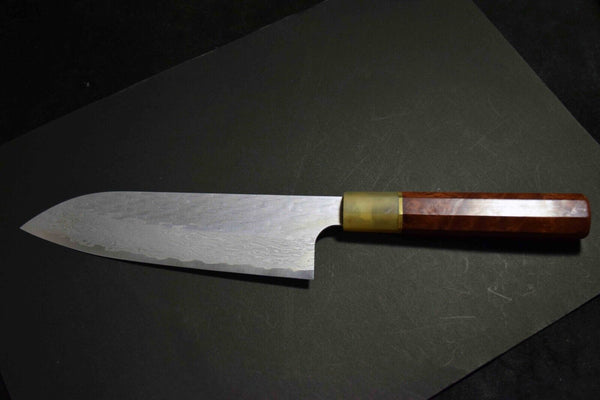 Japanese Chef / Kitchen Knife Nigara VG  XEOS Santoku 170mm w/Rosewood Handle FS