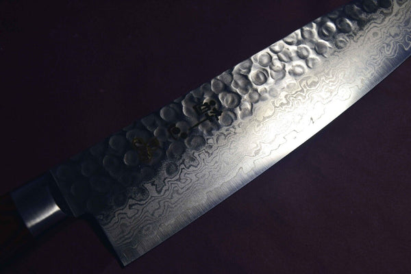 【Suisin】Japanese Kitchen Knife VG10 Tsuchime 17 Layers Damascus Santoku 180mm FS