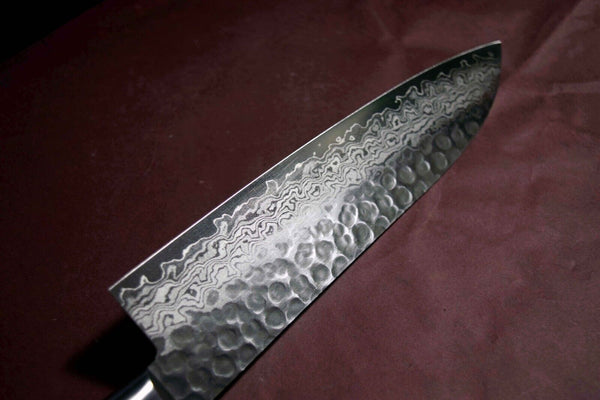 【Suisin】Japanese Kitchen Knife VG10 Tsuchime 17 Layers Damascus Santoku 180mm FS