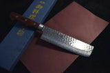 【Suisin】Japanese Kitchen Knife VG10 Tsuchime 17 Layers Damascus Nakiri 165mm *FS