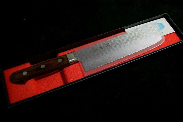 【Suisin】Japanese Kitchen Knife VG10 Tsuchime 17 Layers Damascus Nakiri 165mm *FS