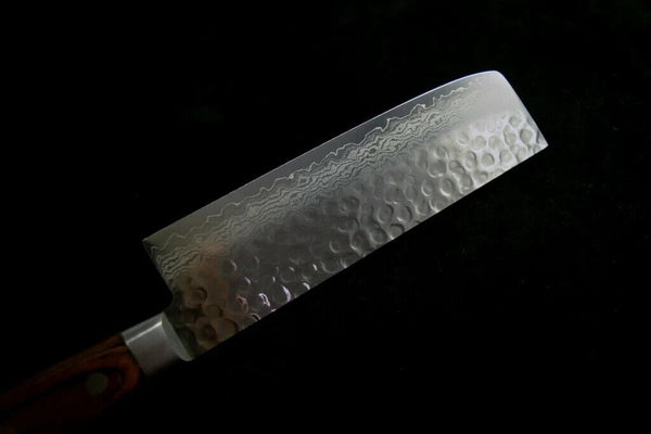 【Suisin】Japanese Kitchen Knife VG10 Tsuchime 17 Layers Damascus Nakiri 165mm *FS