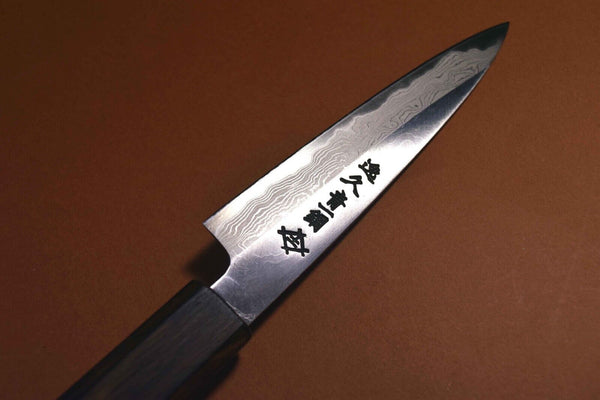 Japanese Chef Knife Ikyu by Itsuo Doi  Blue 1 Damascus Wa Petty 135mm Japan *F/S