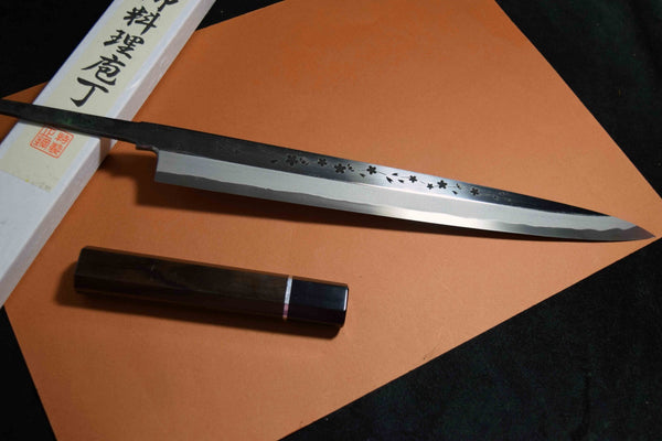 Ikyu by Itsuo Doi Aogami 2 Mirror Cherry Blossom Laser process Yanagiba 300mm FS