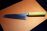 Japanese Chef Knife Itsuo Doi Blue 2 Black Garasuki 185mm w/ Asahi Handle  *F/S*
