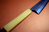 Japanese Chef Knife Itsuo Doi Blue 2 Black Garasuki 185mm w/ Asahi Handle  *F/S*
