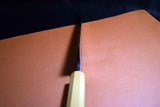 Japanese Chef Knife Itsuo Doi Blue 2 Black Garasuki 185mm w/ Asahi Handle  *F/S*
