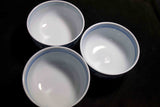 Japanese  Mino Ware Takamine Bowl 3pcs Set Vtg. Pottery from Japan 122