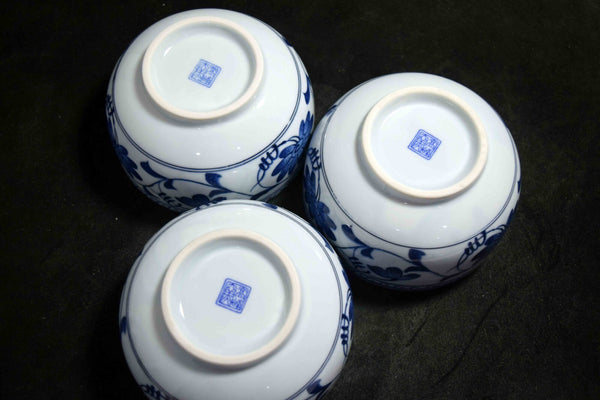 Japanese  Mino Ware Takamine Bowl 3pcs Set Vtg. Pottery from Japan 122