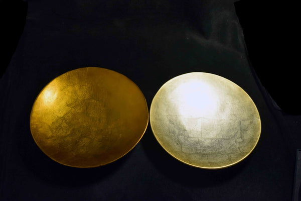 Japanese Lacquer ware Yellow Gold & Champagne Gold Plate set 125