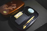 Japanese calligraphy set with Seifu Kaga Makie Case from Japan 126