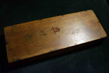 Antique Japanese Wood Soroban Abacus 13 Rows Hand Carved Inscriptions 128