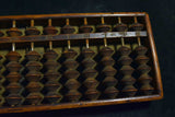 Antique Japanese Wood Soroban Abacus 13 Rows Hand Carved Inscriptions 128