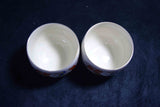 Japanese Kutani Ceramic Ryusen Yunomi Tea Cup 2pcs Set Vtg Pottery Japan 131