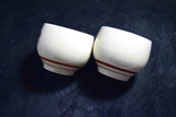 Japanese Kutani Ceramic Ryusen Yunomi Tea Cup 2pcs Set Vtg Pottery Japan 131