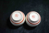 Japanese Kutani Ceramic Ryusen Yunomi Tea Cup 2pcs Set Vtg Pottery Japan 131