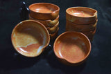 Japanese  Shino (Mino) Ware BENISHINO Ceramic Kobachi Bowl 10pcs Set Vtg. 130
