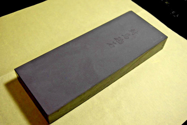 Japanese Natural Whetstone Tsushima Black 30'Size+ 1100g Nagasaki Pref.