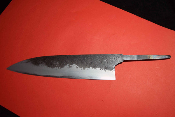 Japanese Chef Knife Mazaki Naoki White 2 Kuro Nashiji Bullnose Gyuto 180mm