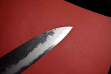 Japanese Chef Knife Mazaki Naoki White 2 Kuro Nashiji Bullnose Gyuto 180mm