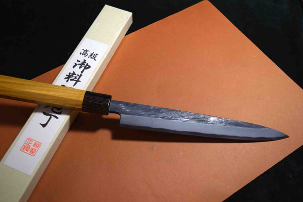 Japanese Chef Knife Itsuo Doi White 3 Black  Tsuchime Yanagiba 210mm Japan *F/S*