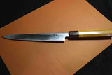 Japanese Chef Knife Itsuo Doi White 3 Black  Tsuchime Yanagiba 210mm Japan *F/S*