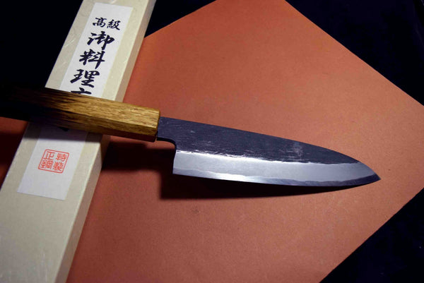 Japanese Chef Knives Itsuo Doi Blue 2 Black Tsuchime Funayuki 170mm-190mm