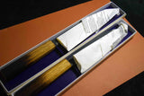 Japanese Chef Knives Itsuo Doi Blue 2 Black Tsuchime Funayuki 170mm-190mm