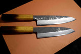 Japanese Chef Knives Itsuo Doi Blue 2 Black Tsuchime Funayuki 170mm-190mm