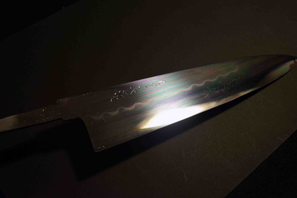 Japanese Chef Knife Yoshikazu Ikeda Blue2 Honyaki Tall Gyuto 240mm Mirror Blade