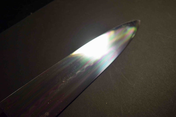 Japanese Chef Knife Yoshikazu Ikeda Blue2 Honyaki Tall Gyuto 240mm Mirror Blade