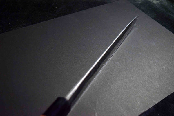 Japanese Chef Knife Mazaki Naoki White 2 Kuro Nashiji Gyuto 240mm w/ Handle