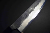 Japanese Chef Knife Mazaki Naoki White 2 Kuro Nashiji Gyuto 240mm w/ Handle