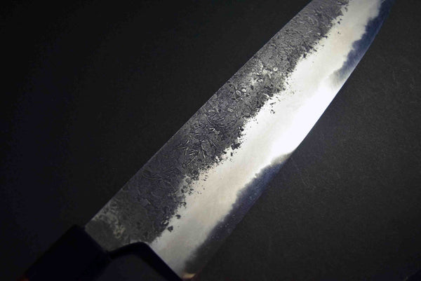 Japanese Chef Knife Mazaki Naoki White 2 Kuro Nashiji Gyuto 240mm w/ Handle
