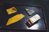 Japanese Natural Whetstone Sword’s Jito ( Narutaki ) & Hato ( Uchigumori) 196g