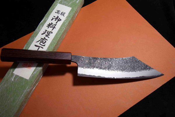 Japanese Chef Knife Itsuo Doi Blue 2 Black Tuchime Hakata 180mm *F/S*